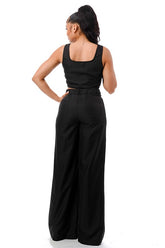 Black 2pc Pants Set
